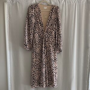 Deep V midi dress